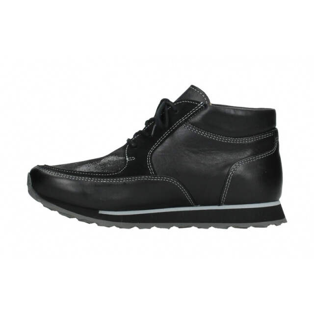 Wolky 05802 E Boot Stretch combi leather Veterschoenen Zwart 05802 E Boot Stretch combi leather large