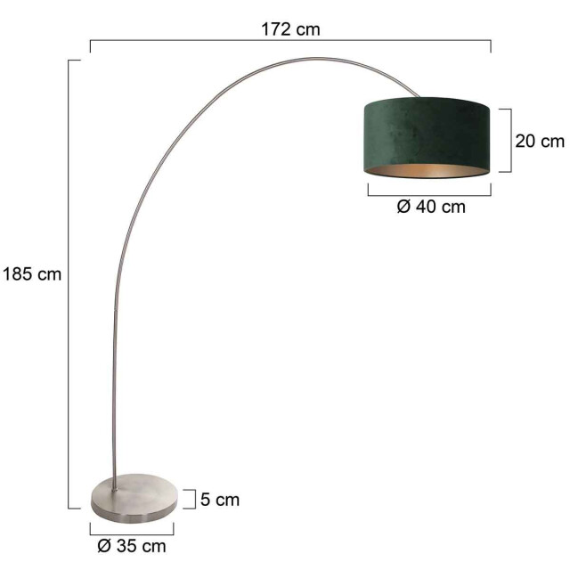 Bright Home Trendy vloerlamp flare groen 2990881 large