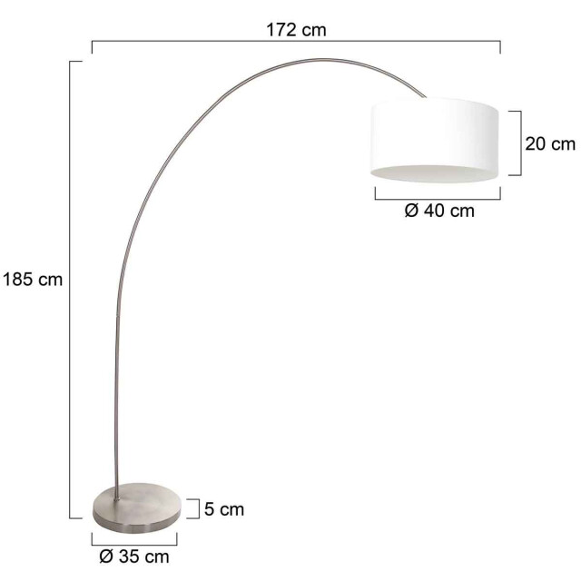 Bright Home Trendy vloerlamp flare staal 2990883 large