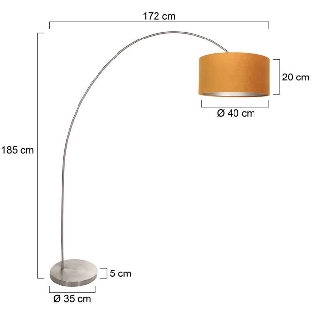Bright Home Trendy vloerlamp flare goud 2990884 large