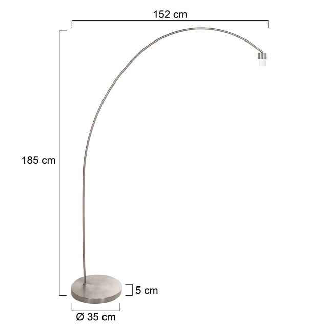 Bright Home Moderne vloerlamp flare staal 2990162 large