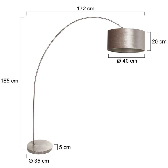 Bright Home Trendy vloerlamp flare staal 2990885 large