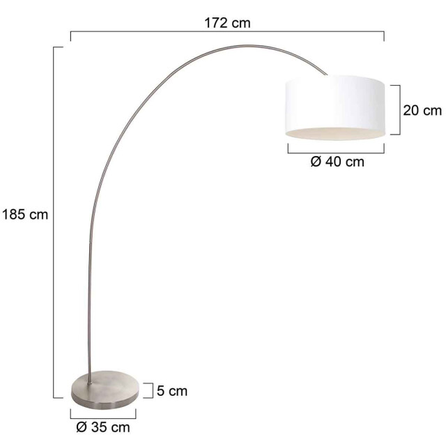 Bright Home Trendy vloerlamp flare staal 2990886 large