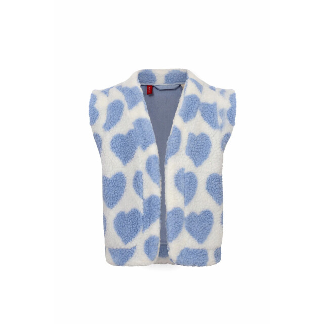 Looxs Revolution Teddy gilet offwhite hartjes voor meisjes in de kleur 2501-7005-017 large