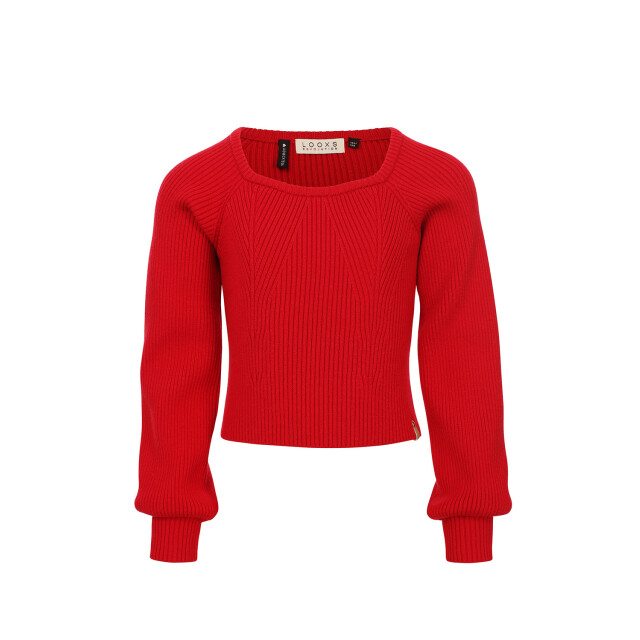 Looxs Revolution Gebreide top scarlet red voor meisjes in de kleur 2501-5309-256 large