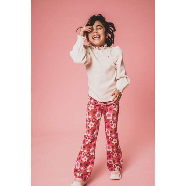 Looxs Revolution Zomer top meisjes jersey fancy crinkle milkshake 2501-7414-017 large