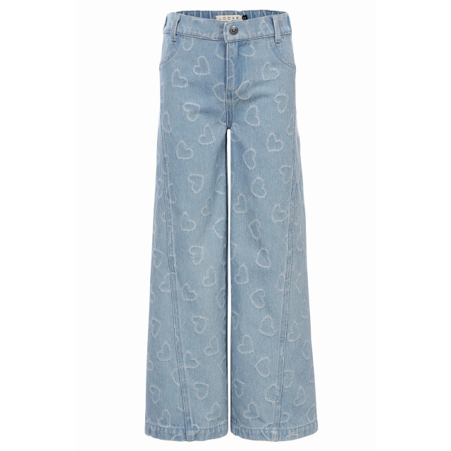Looxs Revolution Denim wide leg hearts voor meisjes in de kleur 2501-7604-162 large
