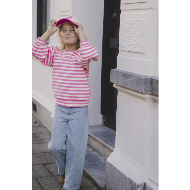 Looxs Revolution Denim wide leg hearts voor meisjes in de kleur 2501-7604-162 large