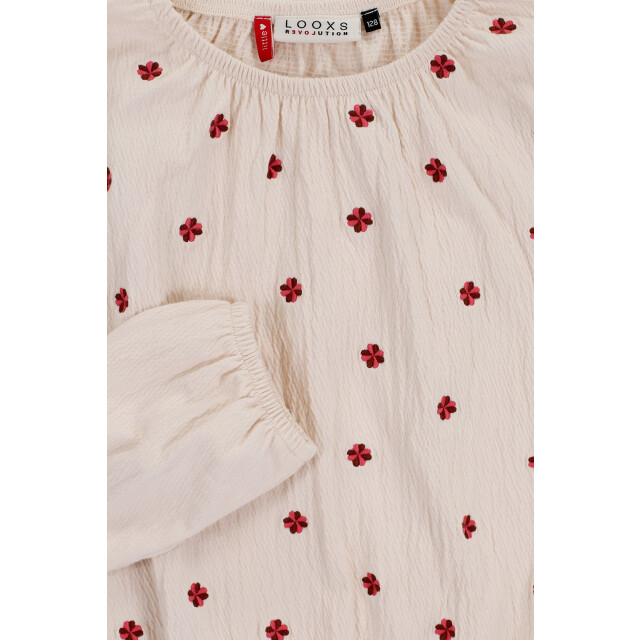 Looxs Revolution Zomer top meisjes jersey embroidery milkshake 2501-7413-017 large
