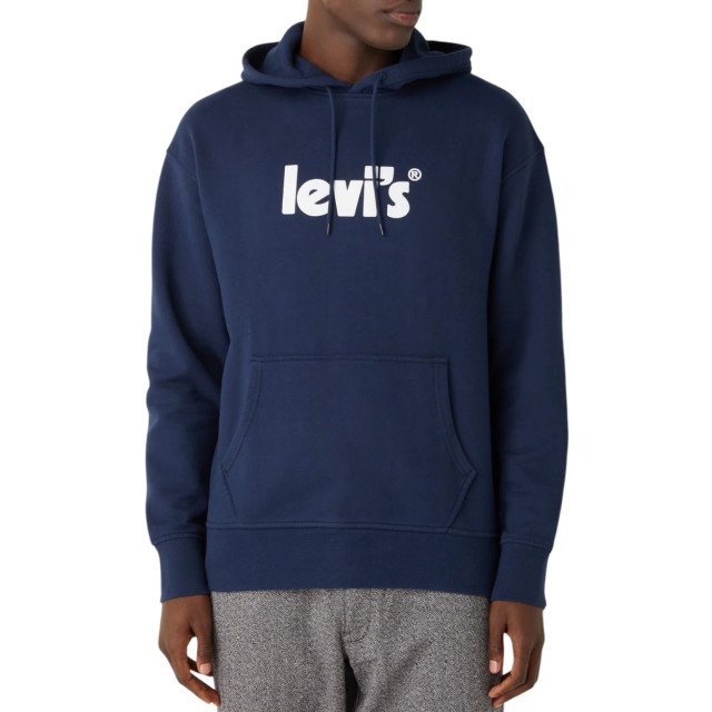 Levi's Hoodie met logo print Levi`s Blauw Hoodie Met Logo Print large