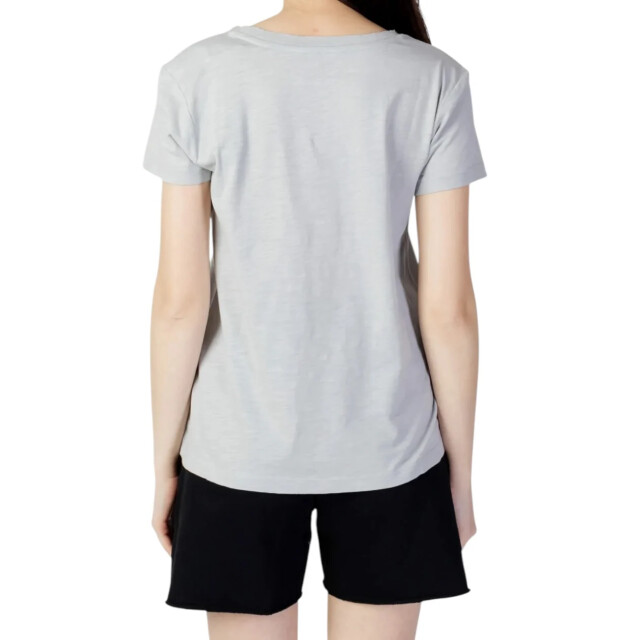 Blauer T-shirt dames Blauer Grijs T-shirt Met Siersteentjes Dames large