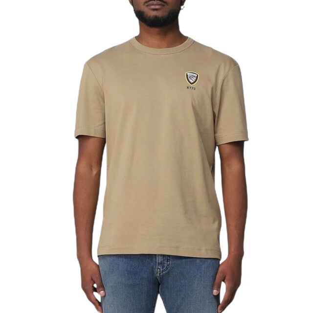 Blauer T-shirt heren Blauer Beige NYPD T-shirt large