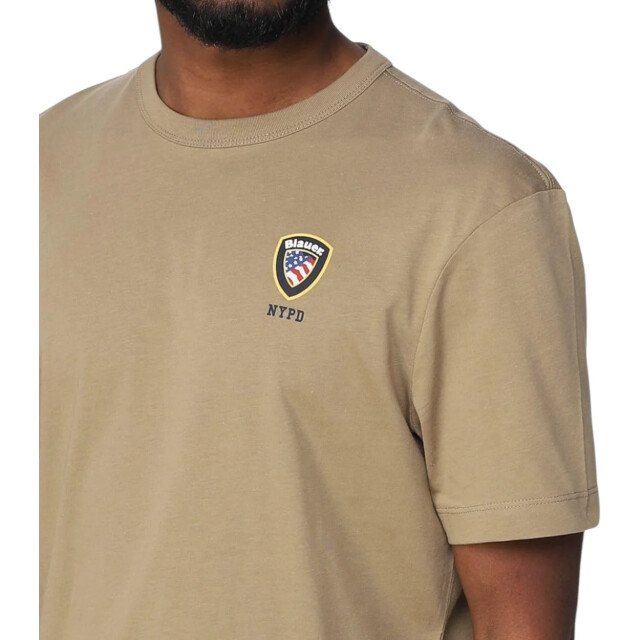Blauer T-shirt heren Blauer Beige NYPD T-shirt large