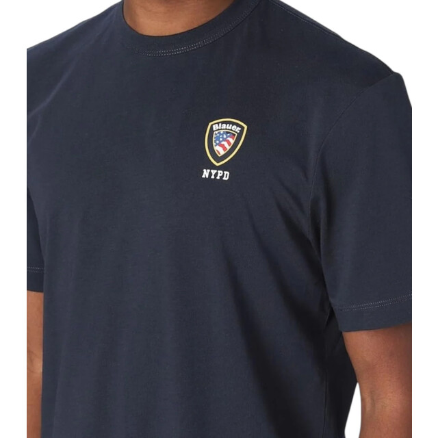 Blauer T-shirt heren Blauer Blauw NYPD Logo T-shirt large