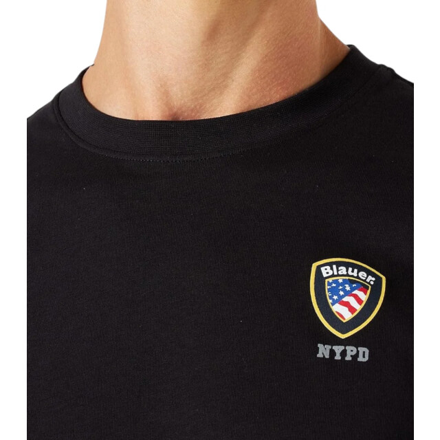 Blauer T-shirt heren Blauer Zwart NYPD Trui large