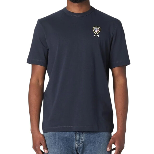 Blauer T-shirt heren Blauer Blauw NYPD Logo T-shirt large