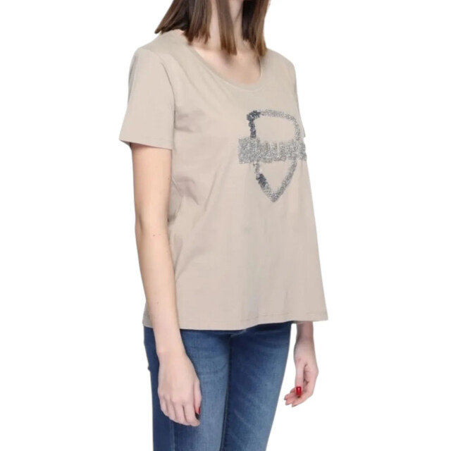 Blauer T-shirt dames Blauer Beige T-shirt Dames large
