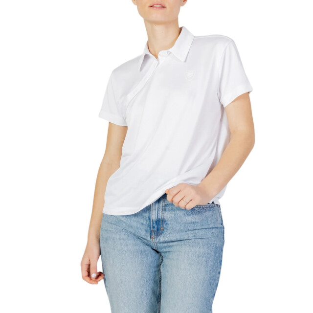 Blauer T-shirt dames Blauer Wit T-shirt Dames large