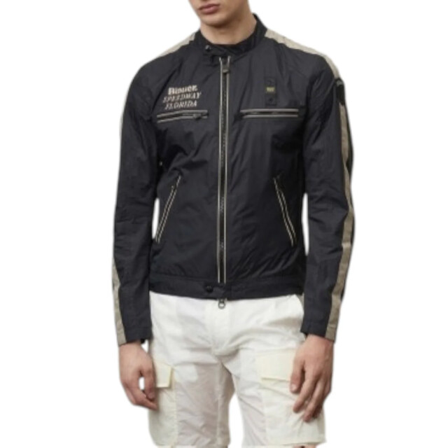 Blauer Jack heren Blauer Zwart Biker Florida Jacob Jas large