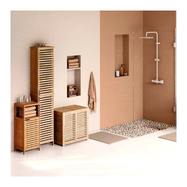 4goodz Bamboe badkamerkast sicela halfhoog 28x33x80 cm - 3048853 large