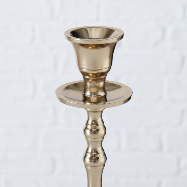 Boltze Kandelaar vicco set 3 dlg. alu rond 15-23cm hoog champagne 3057342 large