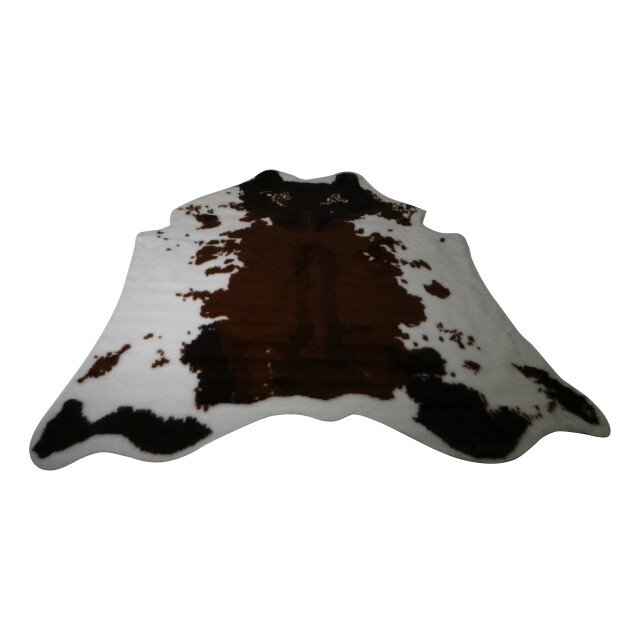 4goodz Vloerkleed koe vacht polyester 135x140 cm wit rodeo vacht - 3048874 large