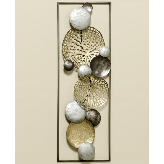 Boltze Wanddecoratie molde metaal 31x89x6 cm goud 3048901 large