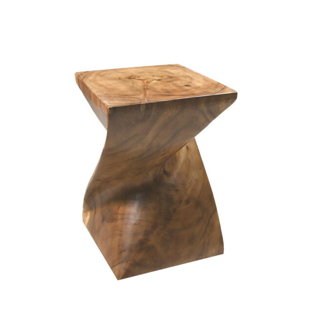 HSM Collection -vierkante bijzettafel spiraal-30x30x43-naturel-munggur 3040808 large