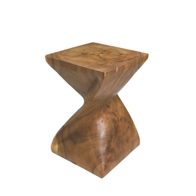 HSM Collection -vierkante bijzettafel spiraal-30x30x43-naturel-munggur 3040808 large