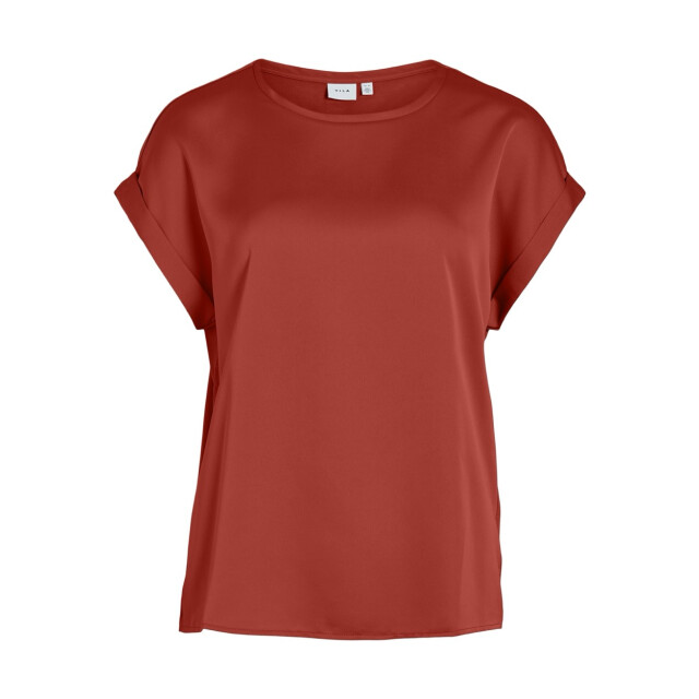 Vila Viellette ss satin top noos koraal 4339.42.0001 large