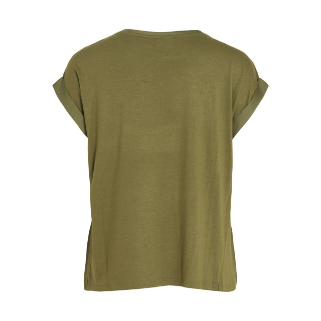 Vila Viellette ss satin top noos army 4339.26.0001 large