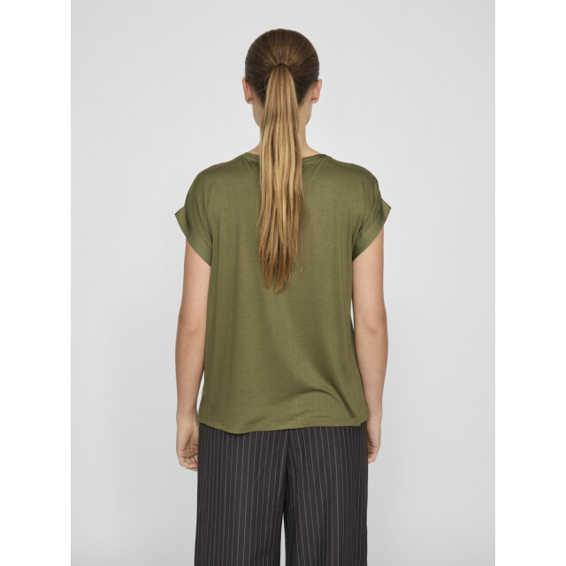 Vila Viellette ss satin top noos army 4339.26.0001 large