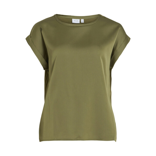 Vila Viellette ss satin top noos army 4339.26.0001 large