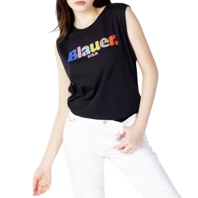 Blauer Top dames Blauer Zwart Top Dames large