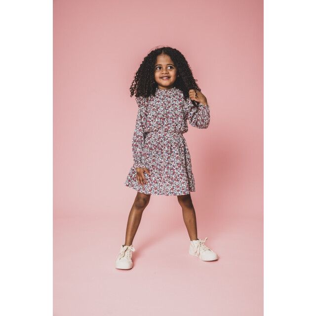 Looxs Revolution Zomer jurk meisjes jersy crinkle aop bloemen multi 2501-7807-880 large