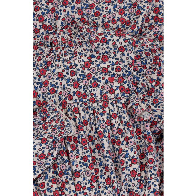 Looxs Revolution Zomer jurk meisjes jersy crinkle aop bloemen multi 2501-7807-880 large