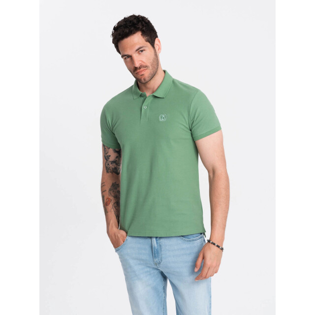 Ombre Poloshirt heren korte mouw - OM-POBS-0100GR large