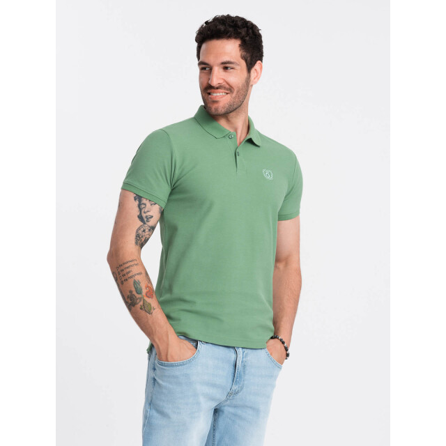 Ombre Poloshirt heren korte mouw - OM-POBS-0100GR large