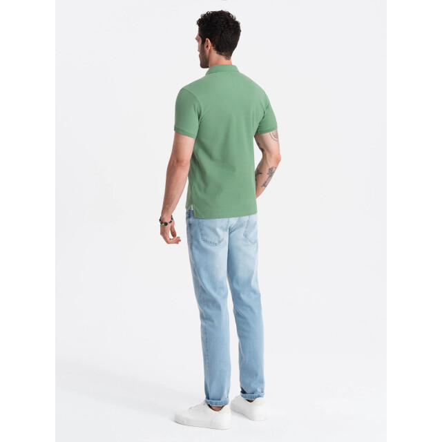 Ombre Poloshirt heren korte mouw - OM-POBS-0100GR large