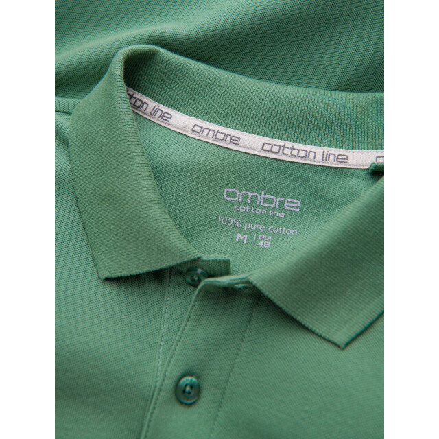 Ombre Poloshirt heren korte mouw - OM-POBS-0100GR large