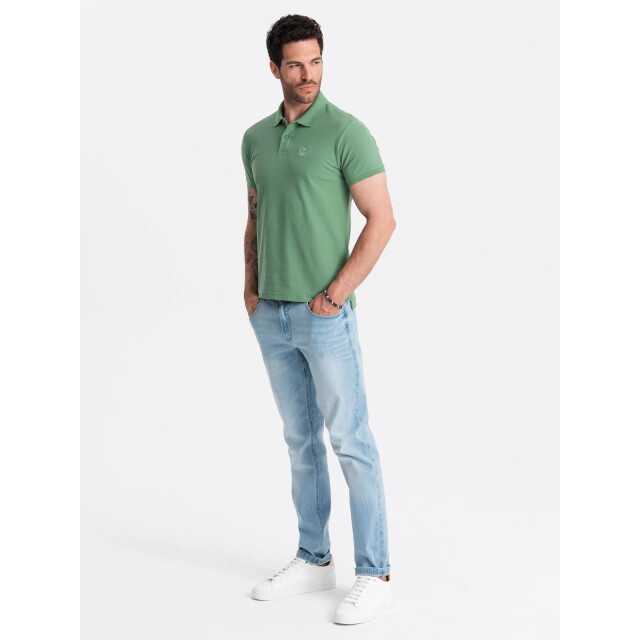 Ombre Poloshirt heren korte mouw - OM-POBS-0100GR large