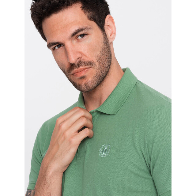 Ombre Poloshirt heren korte mouw - OM-POBS-0100GR large