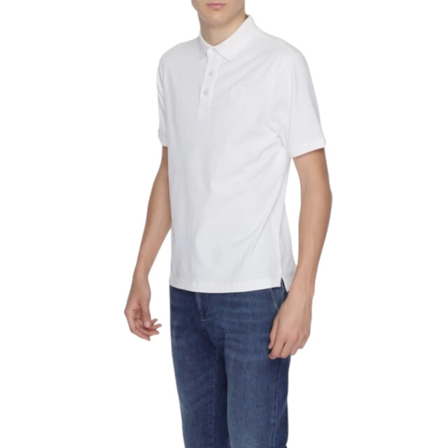 Blauer Polo top heren Blauer Wit Polo Met Wit Logo large