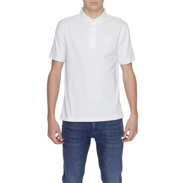 Blauer Polo top heren Blauer Wit Polo Met Wit Logo large