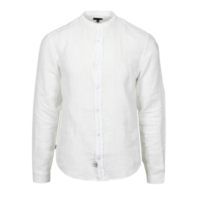 Blauer Shirt heren Blauer Wit Linnen Overhemd large