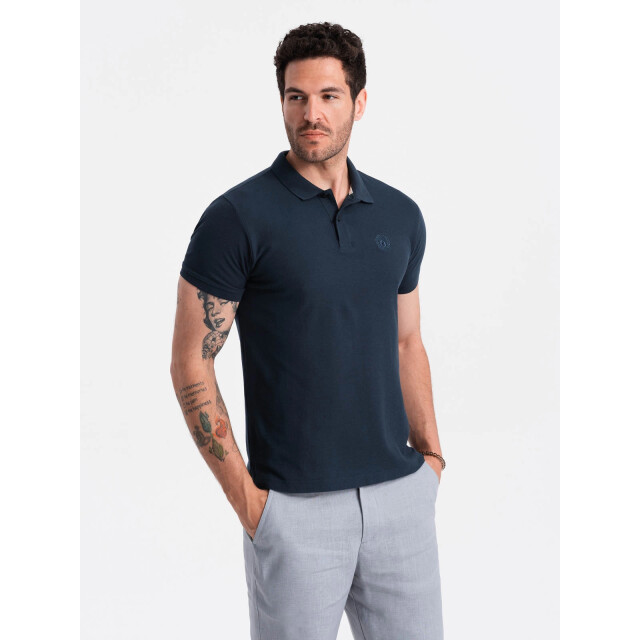 Ombre Poloshirt heren korte mouw - OM-POSB-0100-NAV large