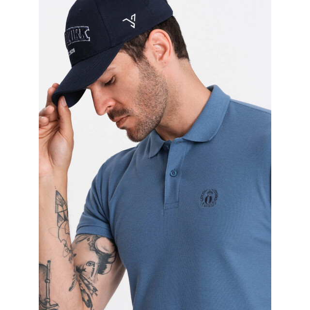Ombre Poloshirt heren korte mouw - OM-POSB-0100-BL large