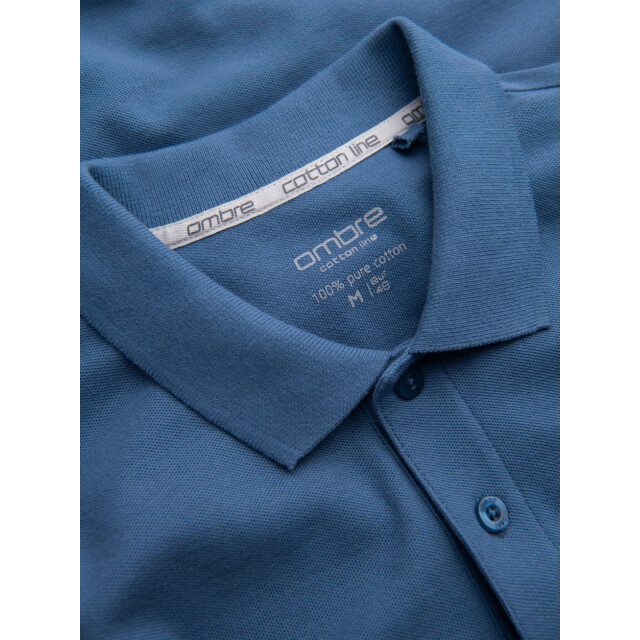 Ombre Poloshirt heren korte mouw - OM-POSB-0100-BL large