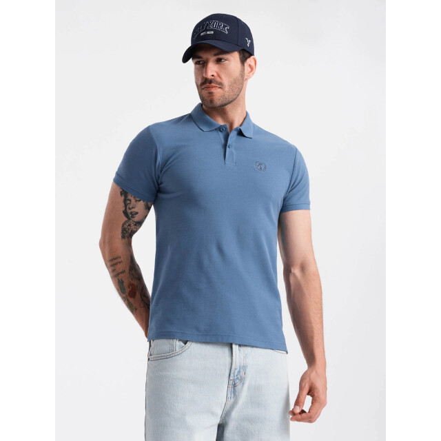 Ombre Poloshirt heren korte mouw - OM-POSB-0100-BL large