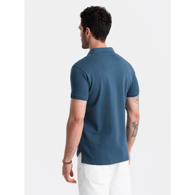 Ombre Poloshirt heren korte mouw donker OM-POSB-0100-DB large